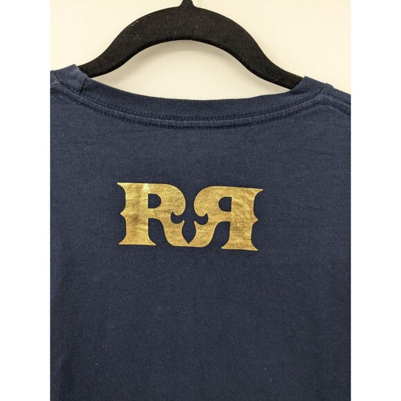 Y2K Rock Revival Graphic T Shirt Size Men L Gold Logo Grunge Streetwear USA Made - Picture 7 of 10